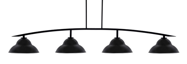 Toltec Lighting - 3734-MB-428-MB - Four Light Bar - Kurve - Matte Black