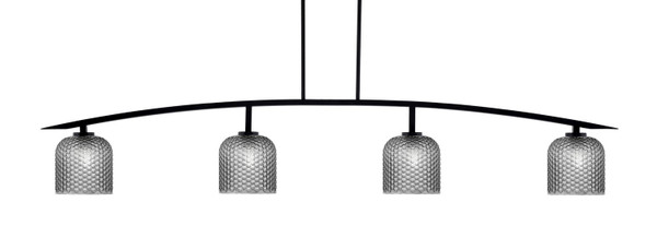 Toltec Lighting - 3734-MB-4912 - Four Light Bar - Kurve - Matte Black