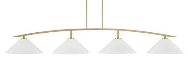 Toltec Lighting - 3734-NAB-2161 - Four Light Bar - Kurve - New Age Brass