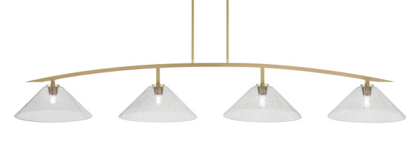 Toltec Lighting - 3734-NAB-2162 - Four Light Bar - Kurve - New Age Brass