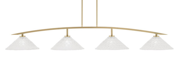 Toltec Lighting - 3734-NAB-411 - Four Light Bar - Kurve - New Age Brass