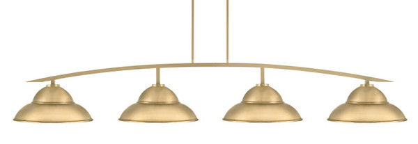 Toltec Lighting - 3734-NAB-429-NAB - Four Light Bar - Kurve - New Age Brass