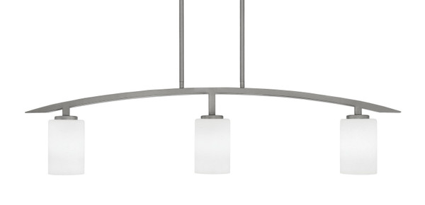 Toltec Lighting - 3736-GP-310 - Three Light Island Pendant - Kurve - Graphite