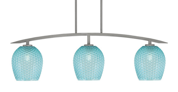 Toltec Lighting - 3736-GP-4905 - Three Light Island Pendant - Kurve - Graphite