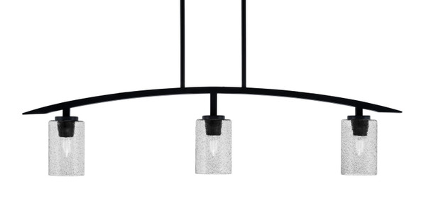 Toltec Lighting - 3736-MB-3002 - Three Light Island Pendant - Kurve - Matte Black