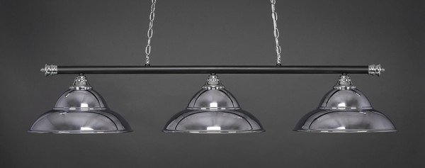Toltec Lighting - 373-CHMB-429-CH - Three Light Bar - Oxford - Chrome & Matte Black
