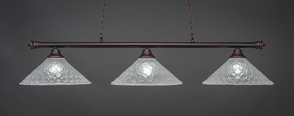 Toltec Lighting - 373-DG-411 - Three Light Bar - Oxford - Dark Granite