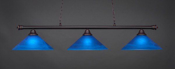 Toltec Lighting - 373-DG-415 - Three Light Bar - Oxford - Dark Granite