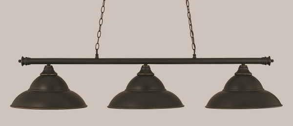 Toltec Lighting - 373-DG-429-DG - Three Light Bar - Oxford - Dark Granite