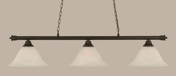 Toltec Lighting - 373-DG-5831 - Three Light Billiard Bar - Oxford - Dark Granite
