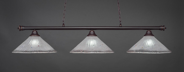 Toltec Lighting - 373-DG-711 - Three Light Bar - Oxford - Dark Granite