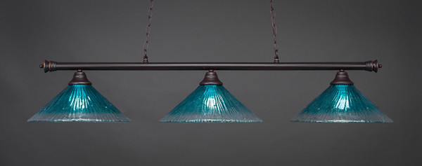 Toltec Lighting - 373-DG-715 - Three Light Bar - Oxford - Dark Granite