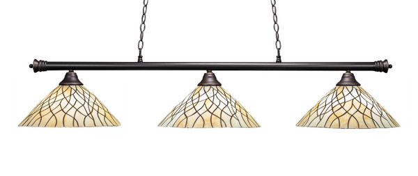 Toltec Lighting - 373-DG-911 - Three Light Bar - Oxford - Dark Granite