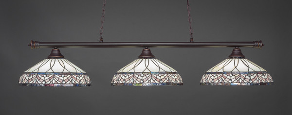 Toltec Lighting - 373-DG-948 - Three Light Bar - Oxford - Dark Granite