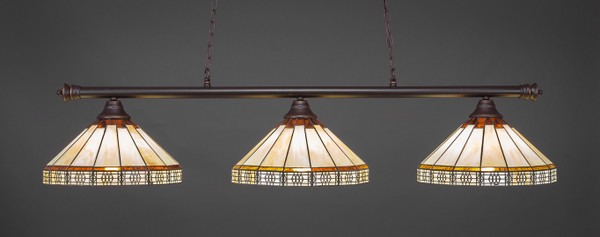 Toltec Lighting - 373-DG-964 - Three Light Bar - Oxford - Dark Granite