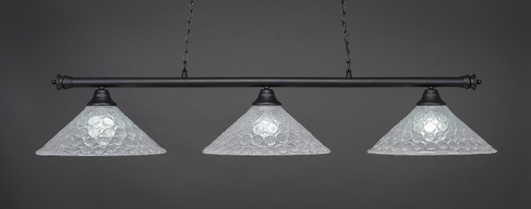 Toltec Lighting - 373-MB-411 - Three Light Bar - Oxford - Matte Black