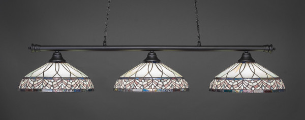 Toltec Lighting - 373-MB-948 - Three Light Bar - Oxford - Matte Black