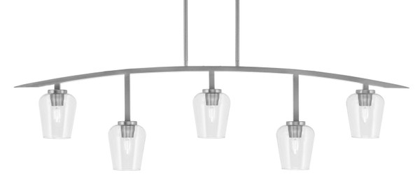 Toltec Lighting - 3745-GP-210 - Five Light Bar - Kurve - Graphite