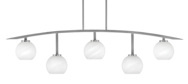 Toltec Lighting - 3745-GP-4101 - Five Light Bar - Kurve - Graphite