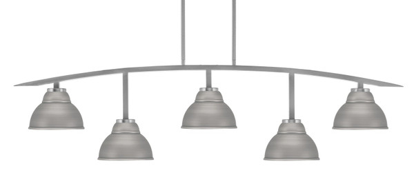 Toltec Lighting - 3745-GP-427-GP - Five Light Bar - Kurve - Graphite