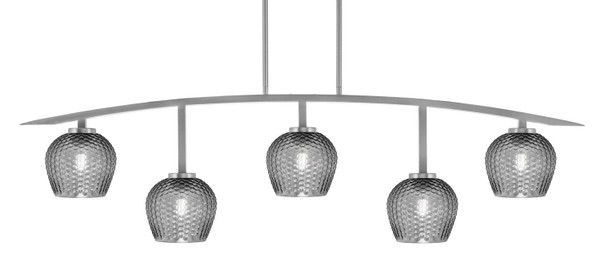 Toltec Lighting - 3745-GP-4602 - Five Light Bar - Kurve - Graphite
