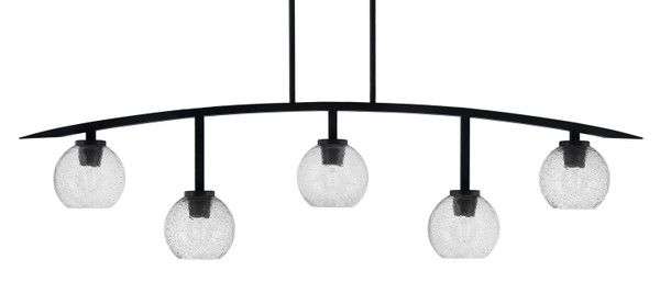 Toltec Lighting - 3745-MB-4102 - Five Light Bar - Kurve - Matte Black