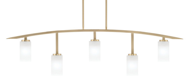 Toltec Lighting - 3745-NAB-541 - Five Light Bar - Kurve - New Age Brass