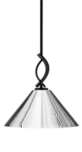 Toltec Lighting - 3901-MB-420-CH - One Light Mini Pendant - Cavella - Matte Black