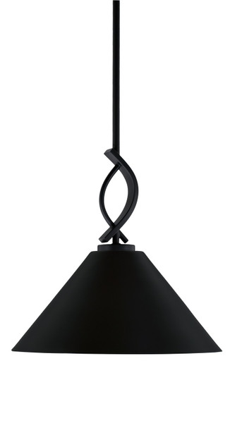 Toltec Lighting - 3901-MB-420-MB - One Light Mini Pendant - Cavella - Matte Black