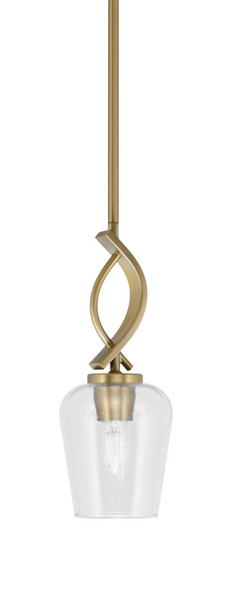 Toltec Lighting - 3901-NAB-210 - One Light Mini Pendant - Cavella - New Age Brass