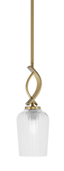 Toltec Lighting - 3901-NAB-4250 - One Light Mini Pendant - Cavella - New Age Brass