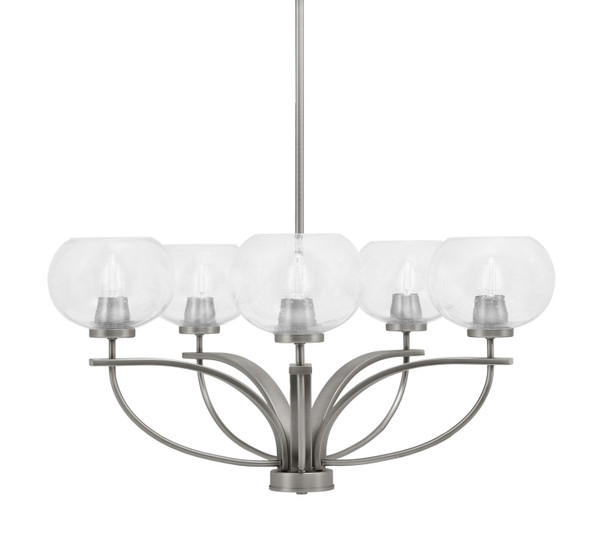 Toltec Lighting - 3905-GP-202 - Five Light Chandelier - Cavella - Graphite
