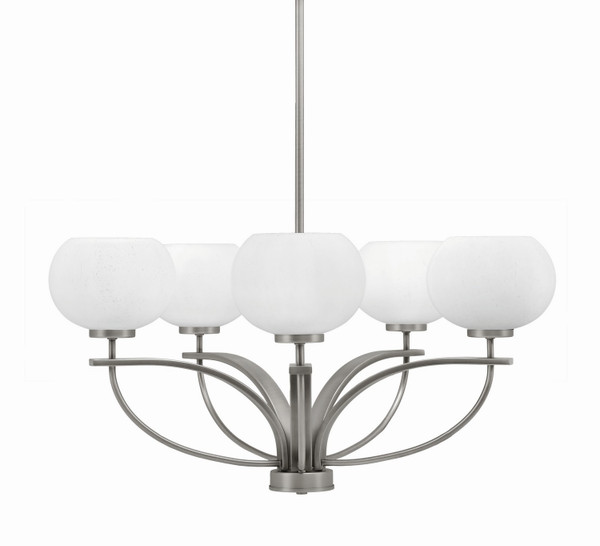 Toltec Lighting - 3905-GP-212 - Five Light Chandelier - Cavella - Graphite