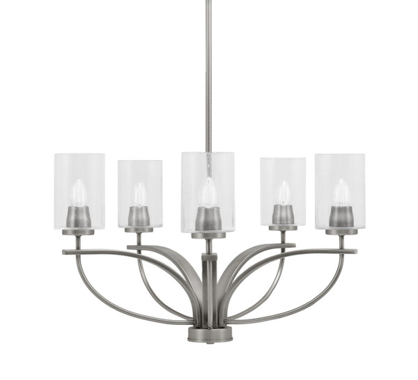 Toltec Lighting - 3905-GP-300 - Five Light Chandelier - Cavella - Graphite