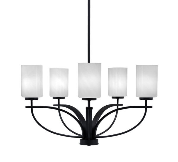 Toltec Lighting - 3905-MB-3001 - Five Light Chandelier - Cavella - Matte Black