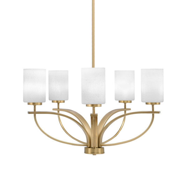Toltec Lighting - 3905-NAB-310 - Five Light Chandelier - Cavella - New Age Brass