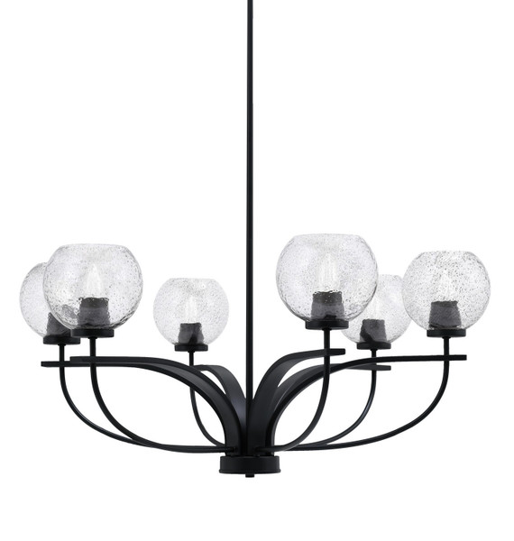 Toltec Lighting - 3906-MB-4102 - Six Light Chandelier - Cavella - Matte Black