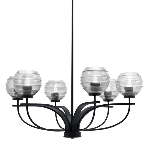 Toltec Lighting - 3906-MB-5110 - Six Light Chandelier - Cavella - Matte Black
