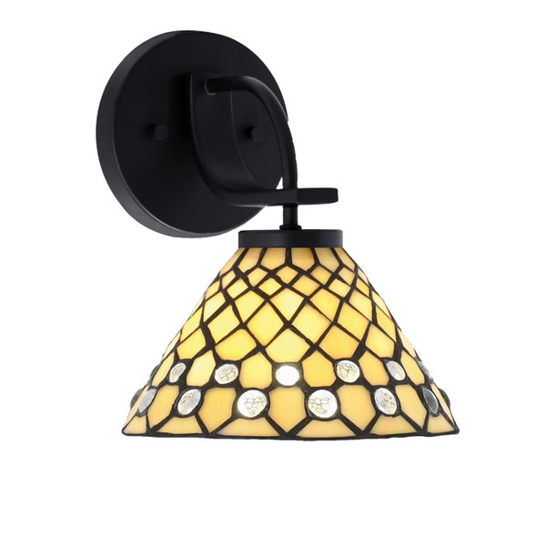 Toltec Lighting - 3911-MB-9415 - One Light Wall Sconce - Cavella - Matte Black
