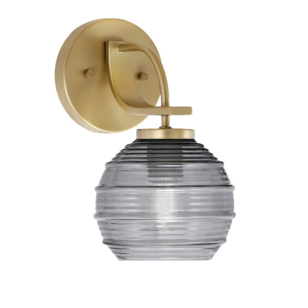 Toltec Lighting - 3911-NAB-5112 - One Light Wall Sconce - Cavella - New Age Brass