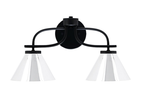 Toltec Lighting - 3912-MB-421-CH - Two Light Bath Bar - Cavella - Matte Black