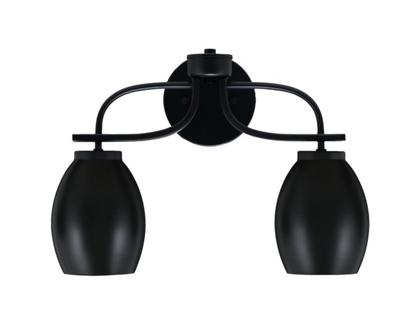 Toltec Lighting - 3912-MB-426-MB - Two Light Bath Bar - Cavella - Matte Black