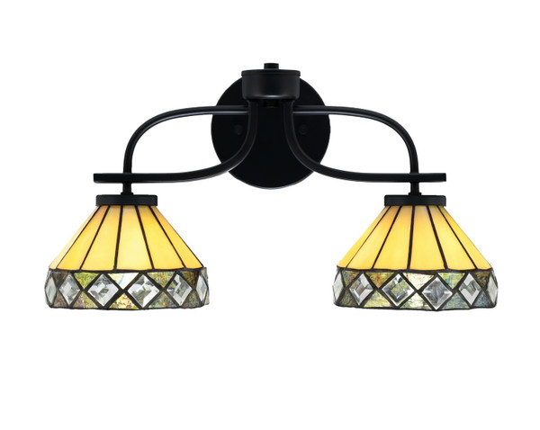 Toltec Lighting - 3912-MB-9405 - Two Light Bath Bar - Cavella - Matte Black