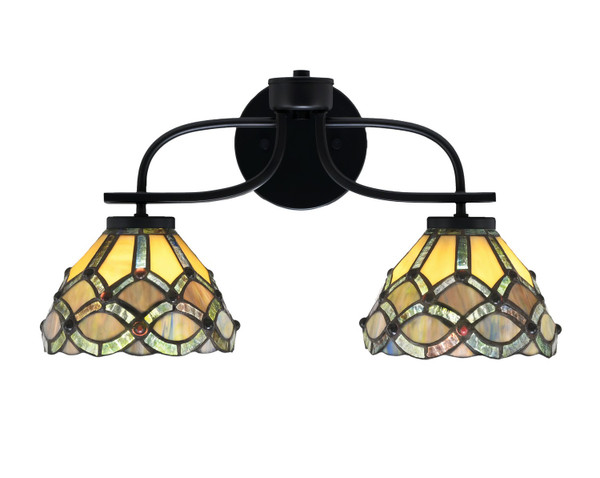 Toltec Lighting - 3912-MB-9435 - Two Light Bath Bar - Cavella - Matte Black