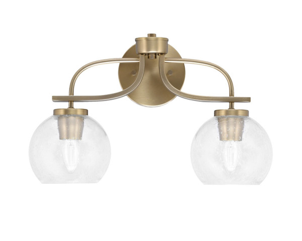 Toltec Lighting - 3912-NAB-4100 - Two Light Bath Bar - Cavella - New Age Brass