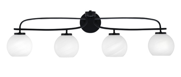 Toltec Lighting - 3914-MB-4101 - Four Light Bath Bar - Cavella - Matte Black