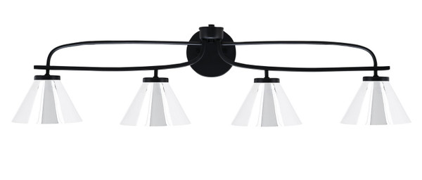 Toltec Lighting - 3914-MB-421-CH - Four Light Bath Bar - Cavella - Matte Black