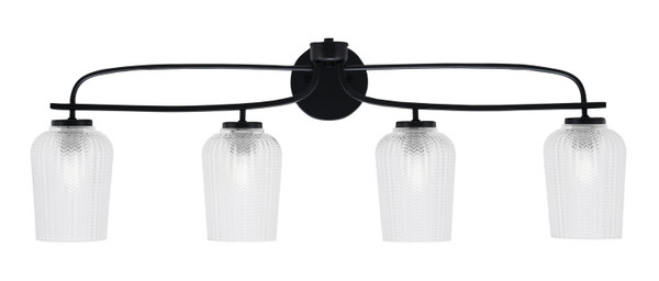 Toltec Lighting - 3914-MB-4250 - Four Light Bath Bar - Cavella - Matte Black