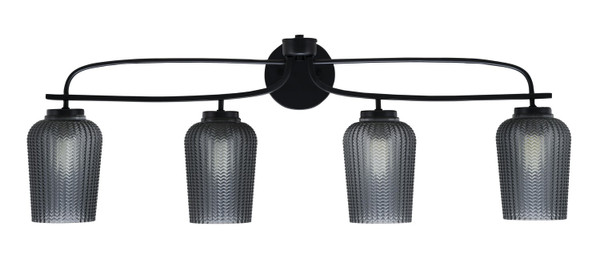 Toltec Lighting - 3914-MB-4252 - Four Light Bath Bar - Cavella - Matte Black