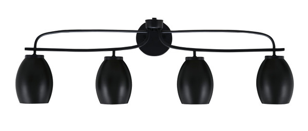 Toltec Lighting - 3914-MB-426-MB - Four Light Bath Bar - Cavella - Matte Black